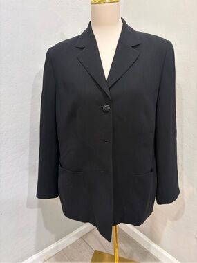 August Max Black Single-Button Women's Blazer